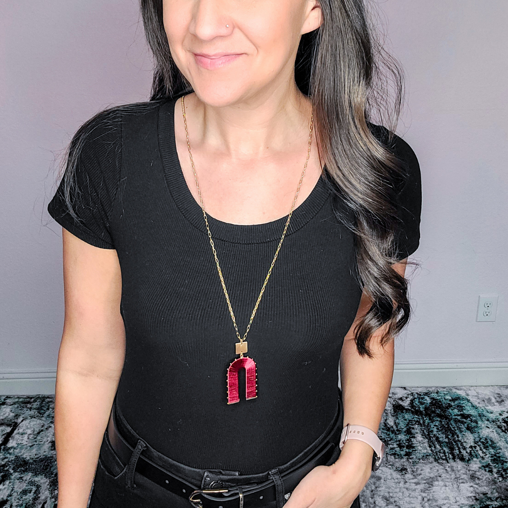 Maroon Rainbow Necklace