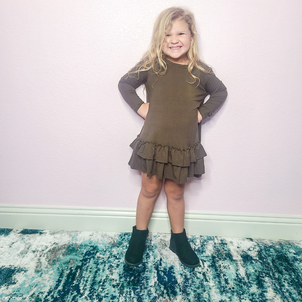 Olive Ruffled Dress Kids