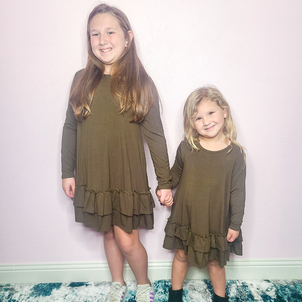 Olive Ruffled Dress Kids